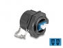 87886 Delock Optical fiber bulit-in connector LC Duplex to LC Duplex with protective cap Single-mode IP68 dust and waterproof