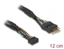41977 Delock Kábel USB 2.0-s csatlakozóhüvellyel, 2,00 mm, 10 tű > USB 2.0-s csatlakozódugó, 2,54 mm, 10 tű, 12 cm