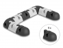 18448 Delock Cable holder self-adhesive modular set 9 pieces black / grey