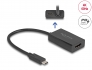 61058 Delock Adapter HDMI ženski na USB Type-C™ muški (DP Alt Mode) 4K s PD 100 W
