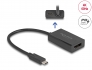 61059 Delock Adaptor DisplayPort mamă la USB Type-C™ tată (DP Alt Mode) 4K cu PD 85 W