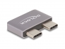 60055 Delock Adapter USB 40 Gbps USB Type-C™ 2 x hane till 2 x hona portsparare metall