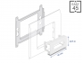 81436 Delock Plaque de module Easy 45, ouverture rectangulaire pour raccord SC Duplex de fibre optique, 45 x 22,5 mm, blanc