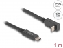 80034 Delock USB 10 Gbps kábel USB Type-C™ apa – USB Type-C™ apa, ívelt felfelé / lefelé, 1 m 4K PD 60 W E-Marker