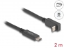 80035 Delock USB 5 Gbps Cable USB Type-C™ male to USB Type-C™ male angled up / down 2 m 4K PD 60 W with E-Marker