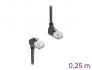 80291 Delock RJ45 Network Cable Cat.6A S/FTP Slim 90° upwards / downwards angled 0.25 m black