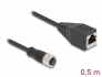 60066 Delock M12 Adaptérový kabel, ze 4-pinové D-kódované zásuvky na zásuvku RJ45, délky 50 cm