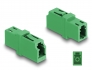 87984 Delock Acoplador de fibra óptica LC Simplex hembra a LC Simplex hembra APC verde