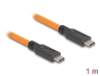 87959 Delock USB 5 Gbps Καλώδιο USB Type-C™ αρσενικό προς USB Type-C™ αρσενικό για προσδεδεμένη λήψη 1 μ. σε πορτοκαλί χρώμα