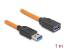 87963 Delock Cable USB 5 Gbps USB Tipo-A macho a USB Tipo-A hembra para grabación con conexión a red 1 m naranja