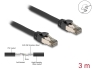 80242 Delock Câble RJ45 de réseau, Cat.6A, U/FTP ultra flexible avec blindage métallique interne, 3 m, noir