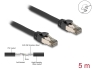 80243 Delock RJ45 Network Cable Cat.6A U/FTP ultra flexible with inner metal jacket 5 m black