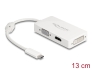 63924 Delock Adaptador USB Type-C™ macho > VGA / HDMI / DVI hembra blanco