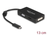 63925 Delock Adapter USB Type-C™ Stecker > VGA / HDMI / DVI Buchse schwarz