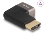 60084 Delock HDMI Adapter male to female 90° right angled 8K 60 Hz grey metal
