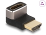 60085 Delock HDMI Adapter Stecker zu Buchse 90° unten gewinkelt 8K 60 Hz grau Metall