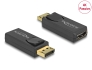 65571 Delock Adapter DisplayPort 1.2-dugós csatlakozó > HDMI-csatlakozóhüvely 4K passzív fekete