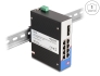 88016 Delock Conmutador Gigabit Ethernet industrial 8 puertos RJ45 2 puertos SFP para carril DIN