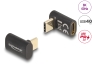 60056 Delock Adapter USB 40 Gbps USB Type-C™ PD 3.0 100 W Stecker zu Buchse gewinkelt 8K 60 Hz 