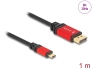 80092 Delock Cablu USB Type-C™ la DisplayPort (DP Alt Mode) 8K 30 Hz cu funcție HDR 1 m roșu