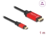80095 Delock USB Type-C™ to HDMI Cable (DP Alt Mode) 8K 60 Hz with HDR function 1 m red