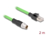 80442 Delock M12 Cable X-coded 8 pin male to RJ45 male PUR (TPU) 2 m