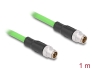 80436 Delock M12 Cable X-coded 8 pin male to male PUR (TPU) 1 m