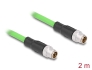 80437 Delock M12 Cable X-coded 8 pin male to male PUR (TPU) 2 m