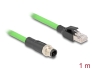 80426 Delock M12 Cable D-coded 4 pin male to RJ45 male PUR (TPU) 1 m