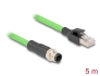 80429 Delock M12 Cable D-coded 4 pin male to RJ45 male PUR (TPU) 5 m