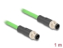 80416 Delock M12 Cable D-coded 4 pin male to male PUR (TPU) 1 m