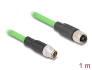 80431 Delock M12 Cable X-coded 8 pin male to female PUR (TPU) 1 m