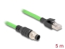 80424 Delock M12 Cable A-coded 8 pin male to RJ45 male PUR (TPU) 5 m