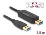 83647 Delock USB 5 Gbps Câble de liaison des données + Interrupteur Type-A KM à Type-A, 1,5 m