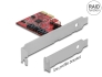 90406 Delock SATA 2 θυρών PCI Express x2 Κάρτα με RAID 1 - με προβολή των δεδομένων που υπάρχουν
