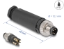 60530 Delock M8 Connector A-coded 4 pin male for mounting with screw connection