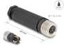 60531 Delock M8 Connector A-coded 3 pin female for mounting with screw connection