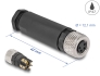 60532 Delock M8 Connector A-coded 4 pin female for mounting with screw connection