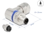 60539 Delock M12 Connector A-coded 3 pin male for mounting with screw connection 90° angled metal