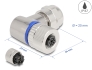 60542 Delock M12 Connector A-coded 3 pin female for mounting with screw connection 90° angled metal