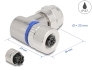 60565 Delock M12 Connector A-coded 4 pin female for mounting with screw connection 90° angled metal