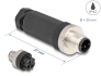60566 Delock M12 Connector A-coded 3 pin male for mounting with screw connection