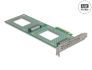 90151 Delock Carte PCI Express 4.0 x8 à 2 x U.2 NVMe SFF-8639 internes - Bifurcation (Lxl: 236 x 87 mm)