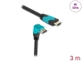 86993 Delock High Speed HDMI cable male straight to male 90° downwards angled 48 Gbps 8K 60 Hz 3 m
