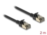 80340 Delock Síťový kabel RJ45 Cat.8.1, F/FTP Slim Pro, 2 m, černý