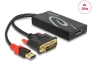 62596 Delock Adapter DVI Stecker > DisplayPort 1.2 Buchse schwarz
