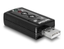 63926 Delock Adaptador de sonido externo USB 2.0 Virtual 7.1 - 24 bit / 96 kHz con S/PDIF 