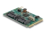 95233 Delock Mini PCIe I/O PCIe teljes méretű 2 x SATA 6 Gb/s
