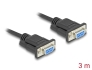 86825 Delock Serial Cable RS-232 D-Sub9 female to female with narrow plug housing 3 m 