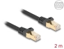 80318 Delock RJ45 Network Cable with braided jacket Cat.6A S/FTP plug to plug 2 m black